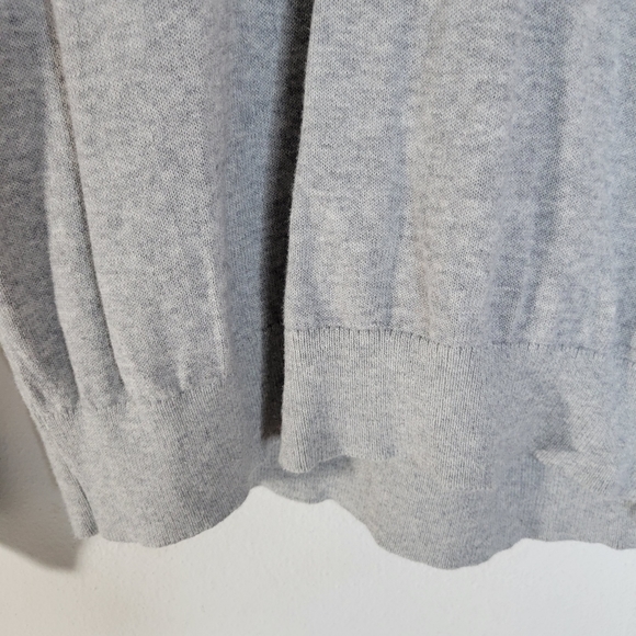 Mens Banana Republic Cotton V-neck Sweater Light gray Size Medium - Picture 3 of 6